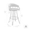 Armen Living Valerie 26" Swivel Slate Gray Faux Leather and Black Metal Bar Stool LCVLBAMBGR26 - alternate 8